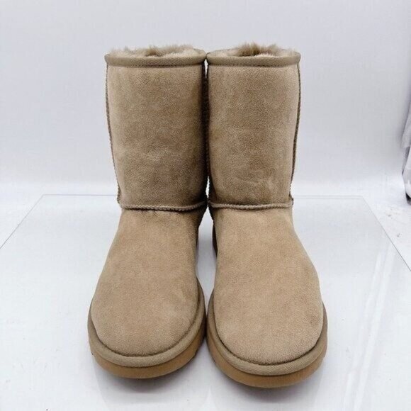 UGG Australia Women's Classic Short II Sheepskin Winter Boots Stone US 6 - Picture 3 of 9